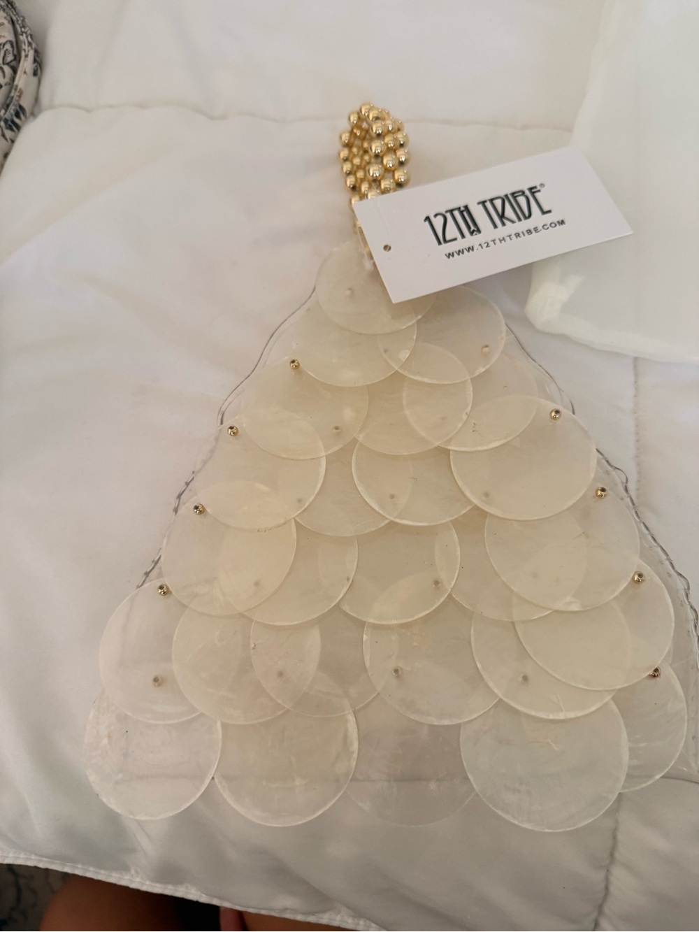 12th Tribe Adara Ivory Shell Payette Bag